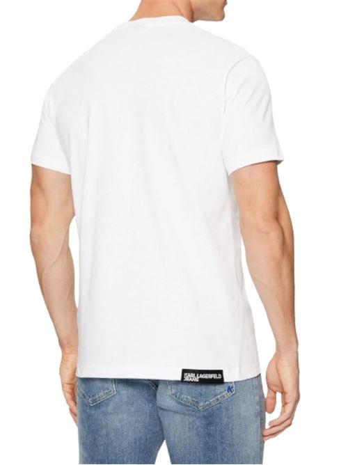 T-shirt bianca in cotone Karl Lagerfeld jeans | A1M17003100